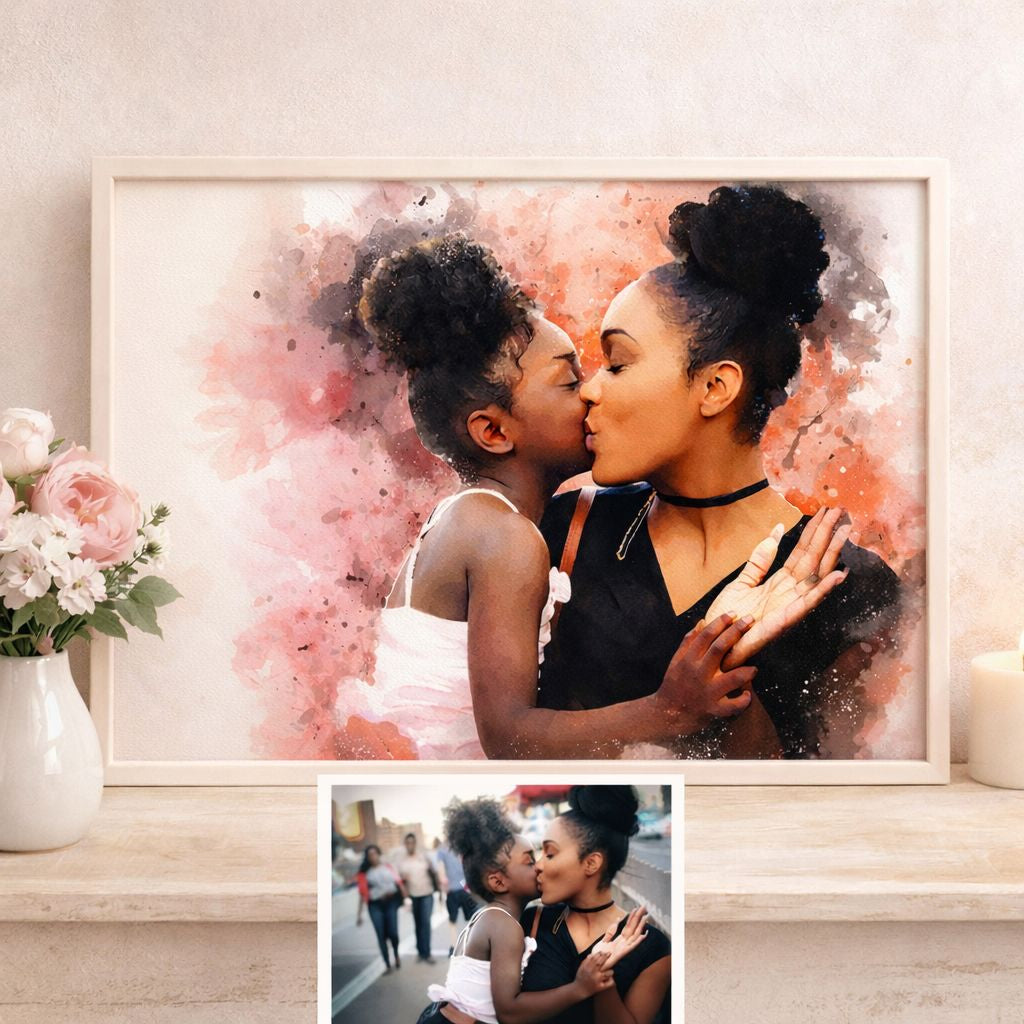 Mother’s Day Custom Watercolour Portrait