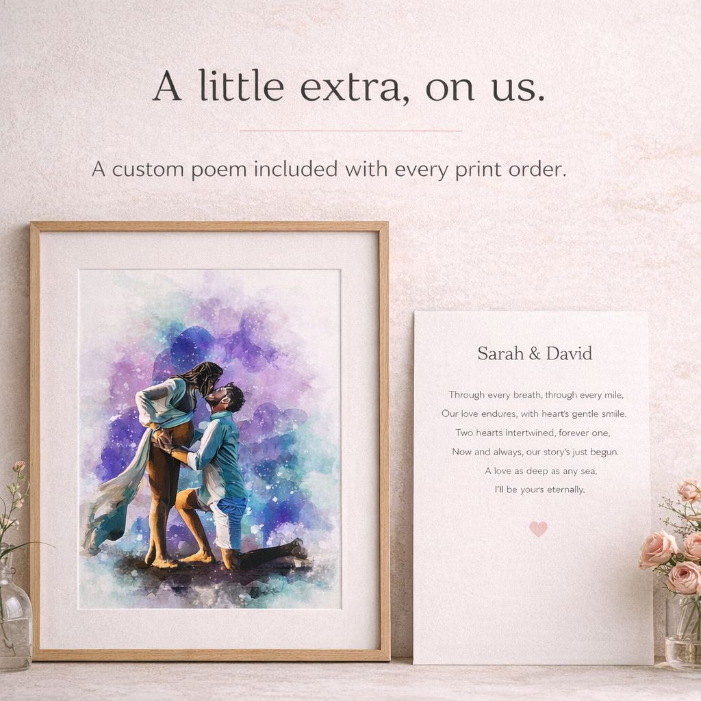 Watercolour Personalised Art From Photo