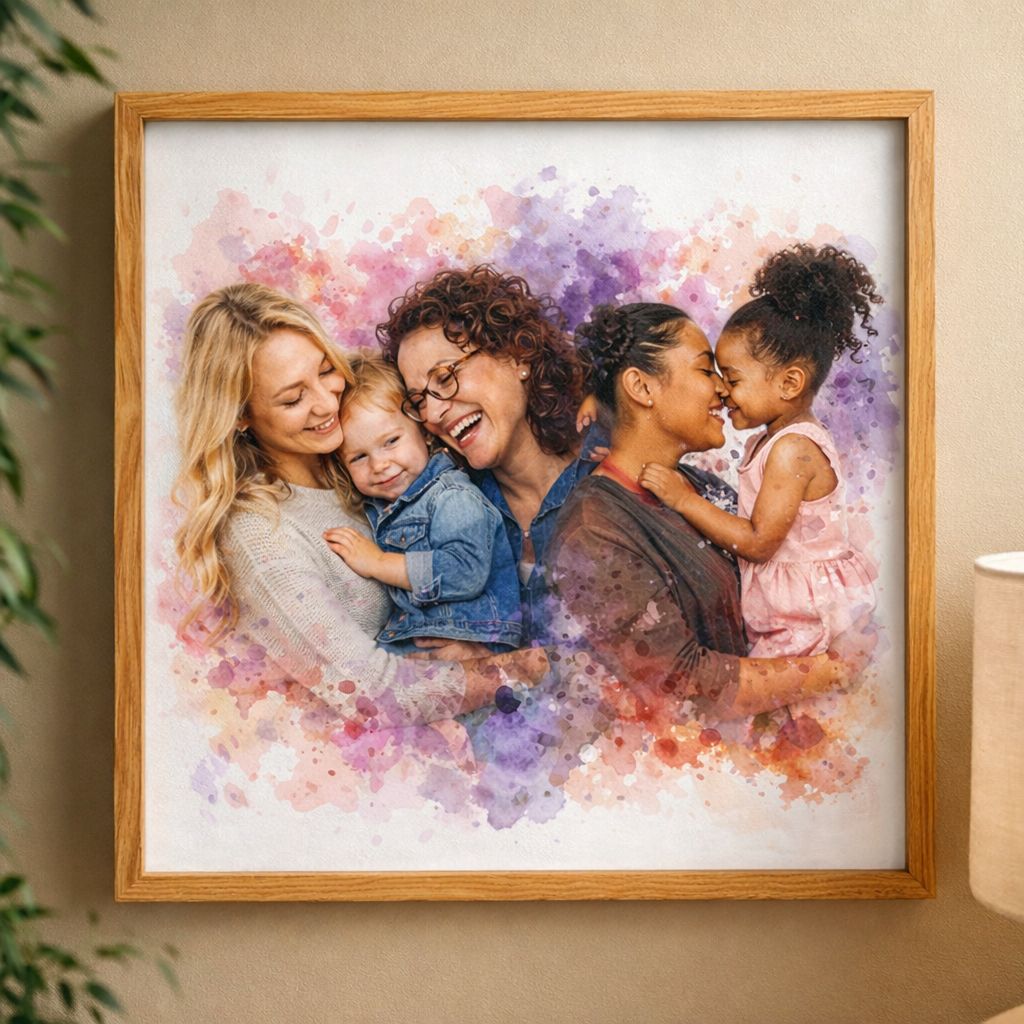 Mother’s Day Custom Watercolour Portrait