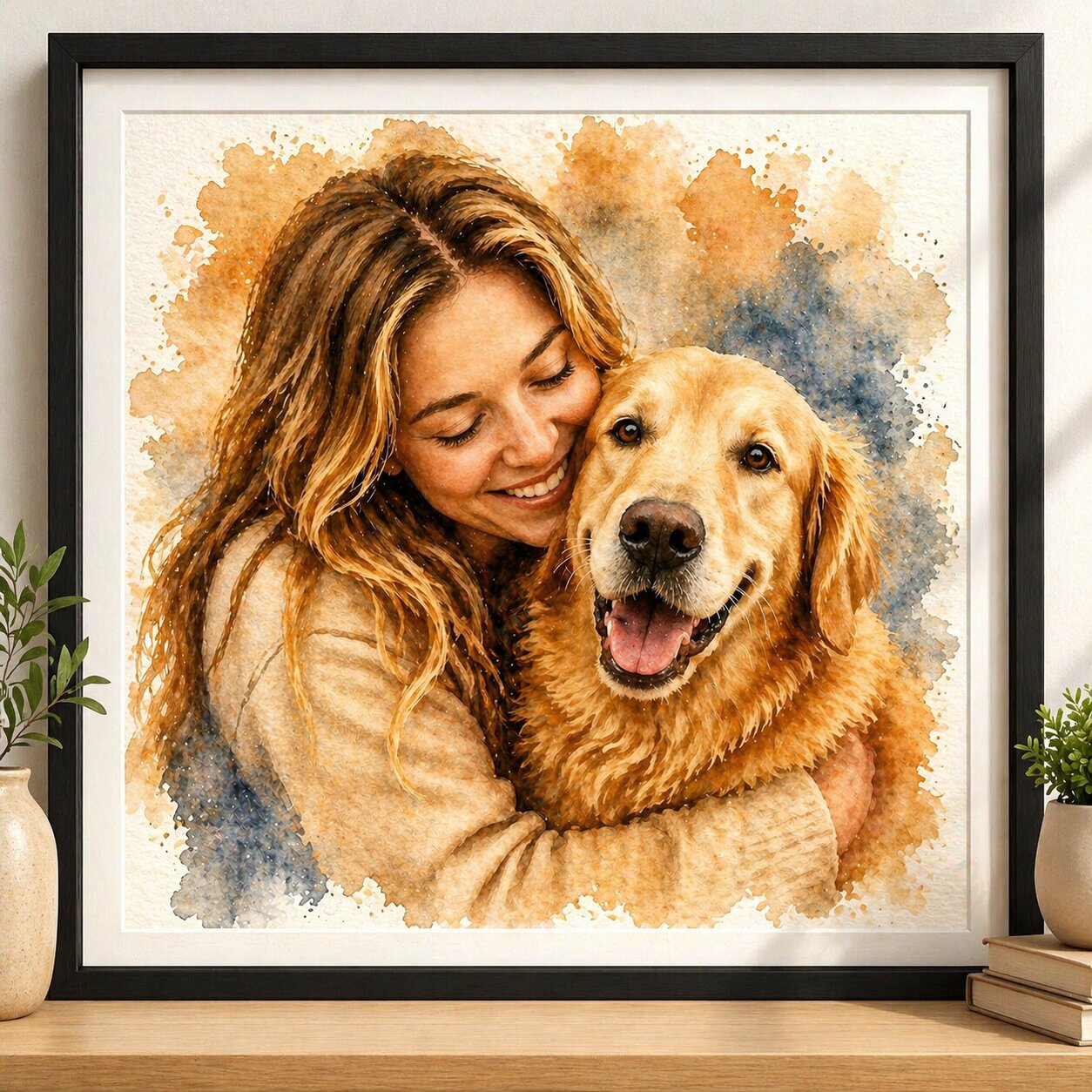 Pet & Owner Custom Portrait