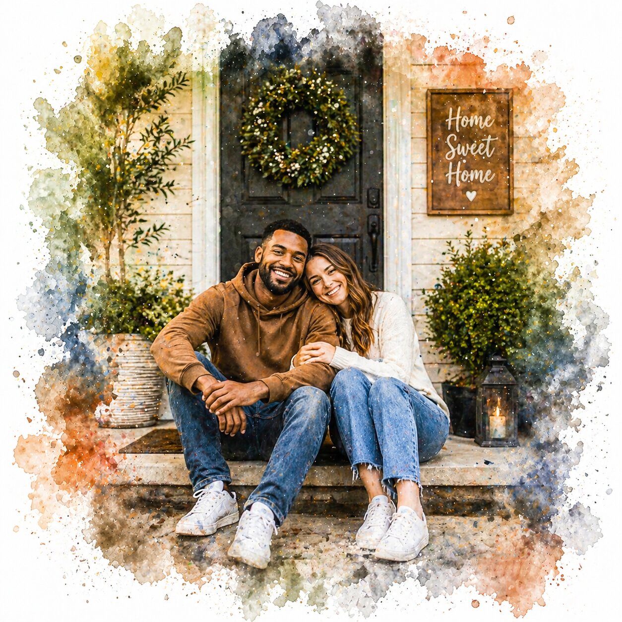 Housewarming Gift Portrait – Custom Watercolour Home Artwork