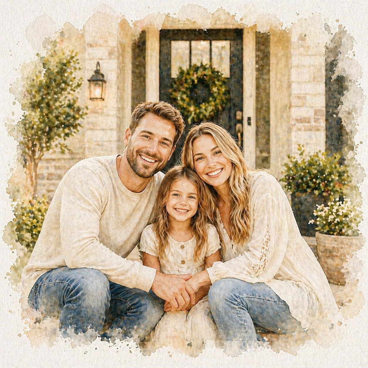 Housewarming Gift Portrait – Custom Watercolour Home Artwork