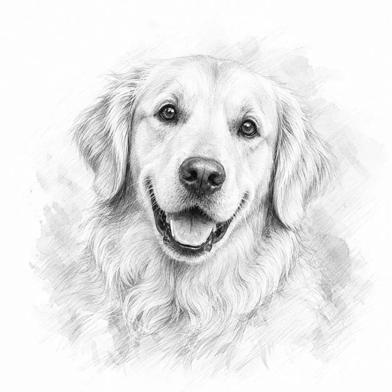 Custom Dog Minimalist Pencil Portrait from Photo Personalised Pet Sketch Wall Art