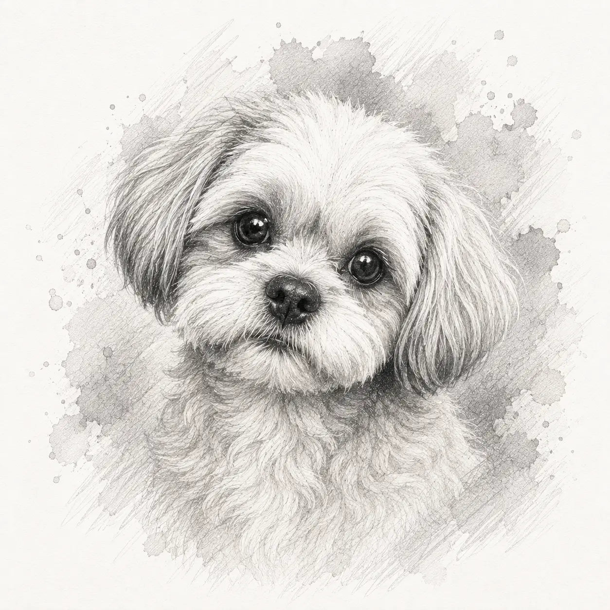 Custom Dog Minimalist Pencil Portrait from Photo Personalised Pet Sketch Wall Art