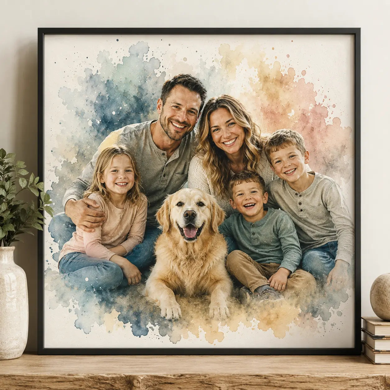 Custom Watercolour Portrait from Photo Personalised Gift for All Occasions