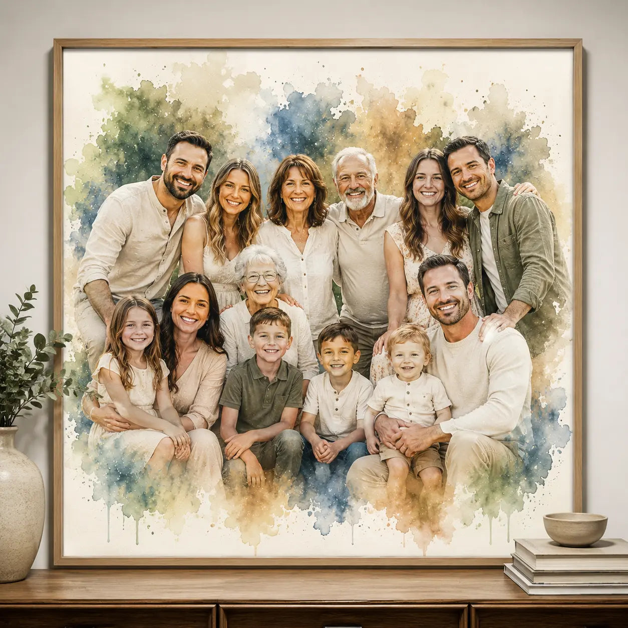 Custom Watercolour Portrait from Photo Personalised Gift for All Occasions