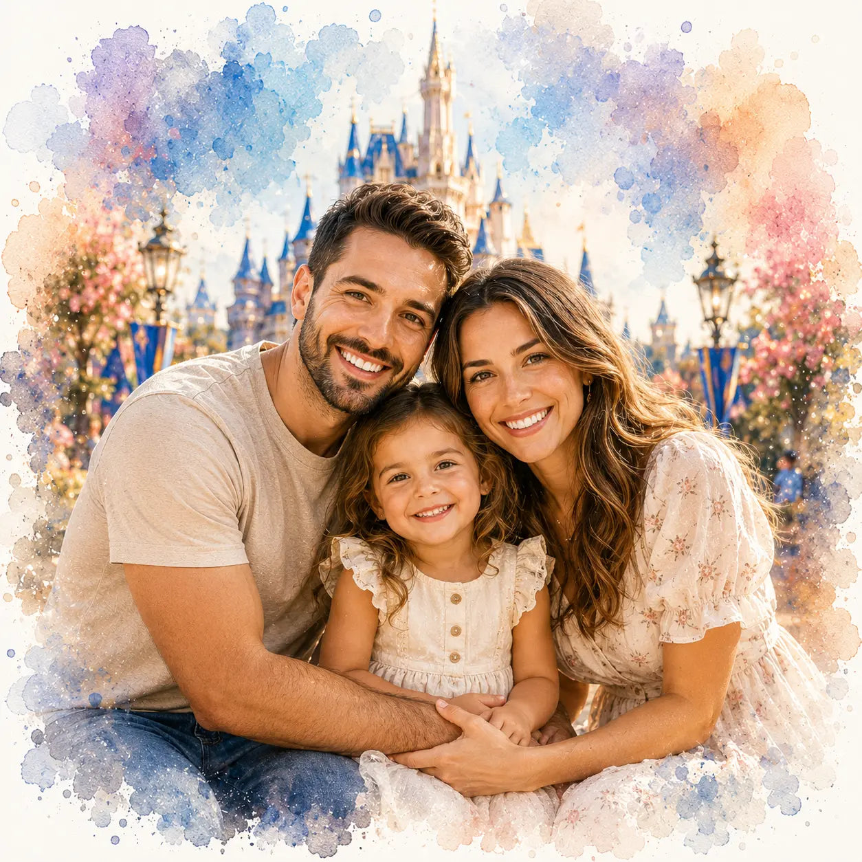 Custom Disney Style Portrait from Photo Personalised Fairytale Cartoon Artwork
