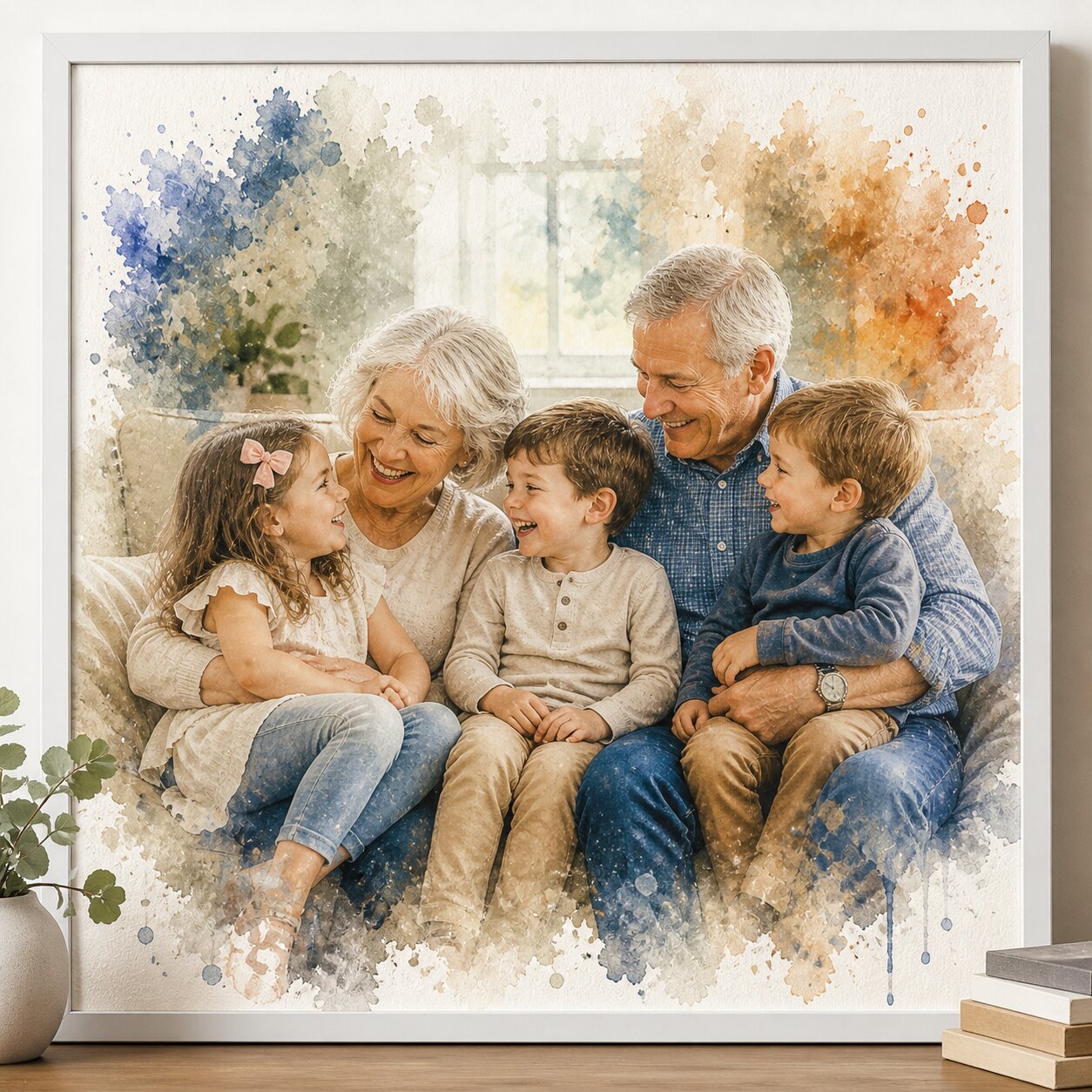 Lovey Prints Custom Watercolour Portrait