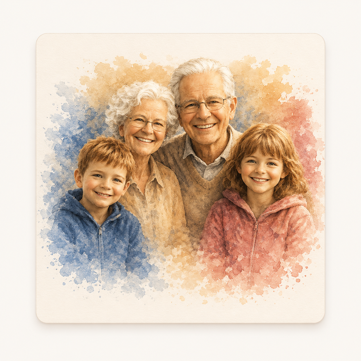 Lovey Prints Custom Watercolour Portrait
