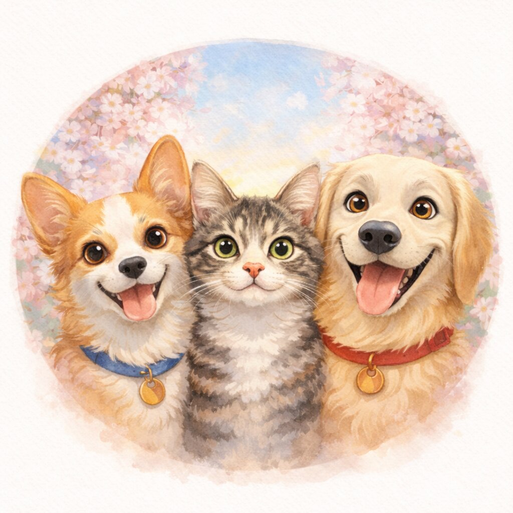 Custom Cartoon Pet Portrait – Personalised Dog or Cat Illustration from Photo, Fun Pet Artwork Gift